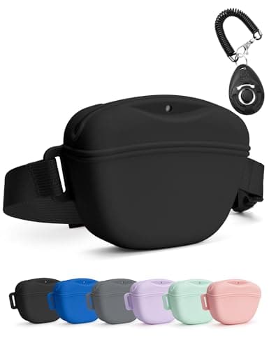 heouvo Magnetic Silicone Treat Pouch with Clicker, 1.67 Cup