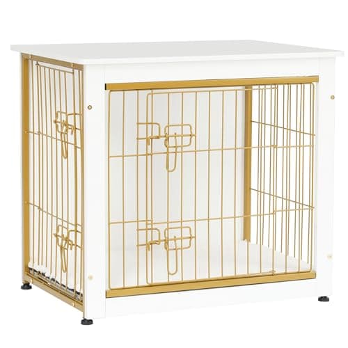 DWANTON 27-inch Dog Crate Furniture with Waterproof Cushion