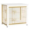 DWANTON 27-inch Dog Crate Furniture with Waterproof Cushion