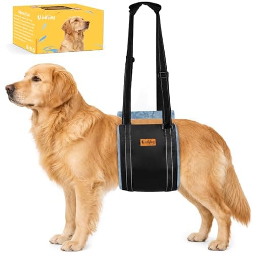 Vivifying Dog Lift Harness, Flannel Rear Support Sling (L)