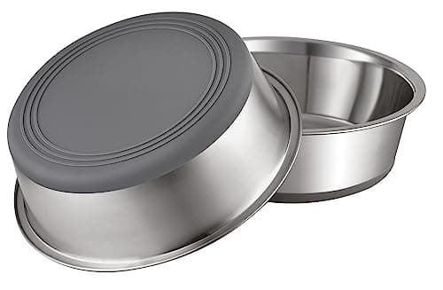 PEGGY11 Nonslip Stainless Steel Dog Bowls, 7.6 Cup (2-Pack)