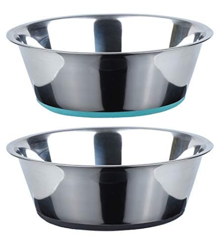 PEGGY11 Deep Stainless Steel Dog Bowls, 3 Cup (2-Pack)