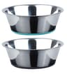 PEGGY11 Deep Stainless Steel Dog Bowls, 3 Cup (2-Pack)