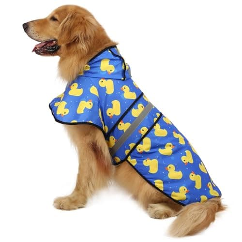 HDE Hooded Dog Raincoat