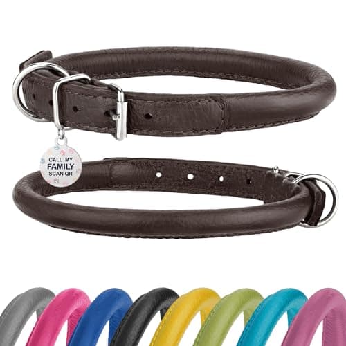 BRONZEDOG Rolled Leather Collar