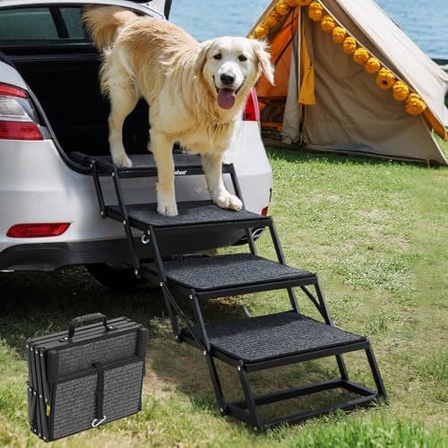 Veehoo Foldable Dog Steps for Car