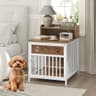 YATINEY Dog Crate Furniture with Storage, Two-Tier