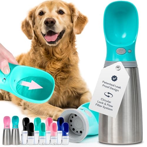 MalsiPree Insulated Stainless Dog Water Bottle (24 oz)