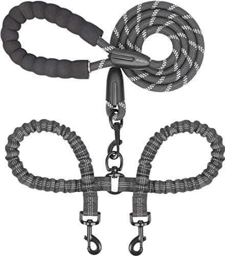 iYoShop Double Dog Leash, 360-degree Swivel