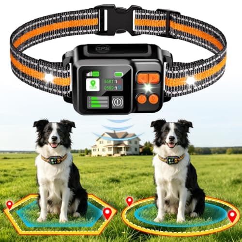 VAQELI GPS Wireless Dog Fence Collar, 2-Mode
