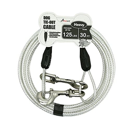 Petest Reflective Tie-Out Cable, 30 ft