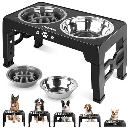 Jovrun 5-Height Adjustable Elevated Feeder