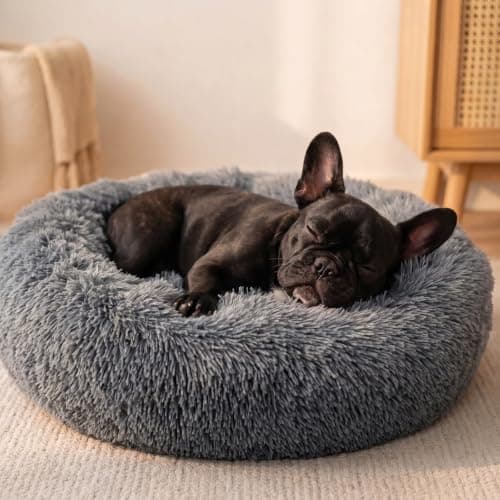 nononfish Calming Round Bed with Waterproof Base